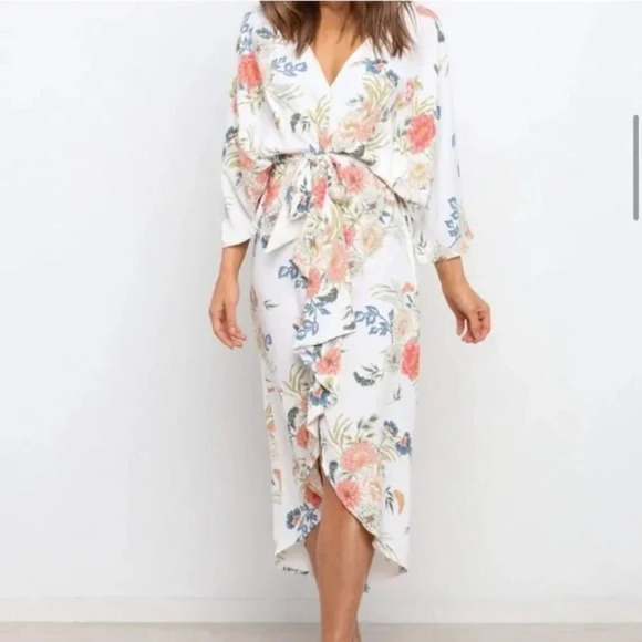 Petal & Pup Dresses & Skirts - NWT Petal & Pup White Floral Bohemian Midi Dress $99